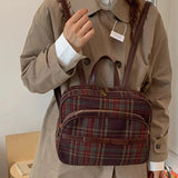 KYLETHOMASW  -  Luxury Design Casual All Match Mini Handbags Women Sweet Y2k Aesthetic Plaid Backpacks Japanese Girls Fashion Vintage Schoolbags