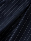 KYLETHOMASW  -  High Waist Striped Wide-Leg Pants For Woman Loose Irregular Floor-Length Trousers Single Bitton Pockets Fashion Casual Clothes