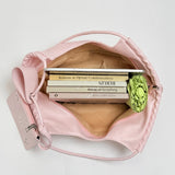 KYLETHOMASW  -  Vintage Lace Up Side Tote Bag Crinkled Faux Leather Shoulder Bag With Daisy Mini Zipper Pouch Large Daily Commuter Bag For Women