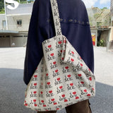 KYLETHOMASW  -  High-capacity Sweet Hear Letter Print Handbags Streetwear Casual Harajuku Shopping Underarm Bag Y2k Grunge Women Shoulder Bags