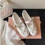 KYLETHOMASW  -  Rivet women ballet flats bowtie buckle strap pumps