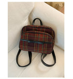KYLETHOMASW  -  Luxury Design Casual All Match Mini Handbags Women Sweet Y2k Aesthetic Plaid Backpacks Japanese Girls Fashion Vintage Schoolbags
