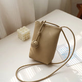 KYLETHOMASW  -  Korean Women's Casual Crossbody Bag High Quality Pu Leather Shoulder Bag Women' Commuter Crossbody Mobile Phone Bag With Pendant