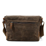 KIylethomasw New Men Retro Messenger Bags Casual Canvas Waterproof Simple Shoulder Bag Cross Section Oil Wax Bag