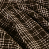 KYLETHOMASW  -  autumn and winter retro plaid contrasting high waisted irregular skirt, slimming half length skirt