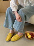 KYLETHOMASW  -  Summer New Style Slippers 2025 Fashion Elegant Versatile Trend Soft Soled Women Slippers Cow Leather Mules Slippers Lady Sandals