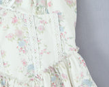 KYLETHOMASW  -  French Style Floral Print Mini Summer Dress Women Flying Sleeves V Neck Lace Spliced A-line Dresses Party Robe Vestidos