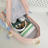 KYLETHOMASW  -  High Capacity School Backpack for Elementary Girls Cute Japanese Ins Style Double Shoulder Bag Breathable Nylon Urban Minimalist