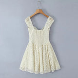 KYLETHOMASW  -  Summer Women Sexy Off Shoulder Short Sleeve Lace Mini Dresses Party Robe