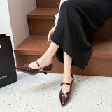 KYLETHOMASW  -  Pointed Toe High Heels Women Mary Jane Shoes Sexy Sandals 2025 Summer New Luxury Dress Shallow Shoes Fashion Pumps Mujer Zapatos