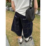KYLETHOMASW  -  Women Loose Wide-Leg Black Jeans Cargo Y2K Harajuku High Street Aesthetics 2000s Style Shorts Denim Clothing Summer