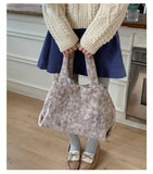 KYLETHOMASW  -  Casual Simple Fluffy Women's Handbags High-capacity Streetwear Shopping Underarm Bag Casual Travel Shoulder Bags Y2k Aesthetic