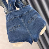 KYLETHOMASW  -  Denim Suspender Shorts for Women New Design Ruffled Suspenders Slimming and Wide Legs