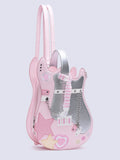 KYLETHOMASW  -  Original Silver Pink Guitar Bag Creative Contrast Color Cute Scarf Shoulder Crossbody Backpack Sweet Love Bag