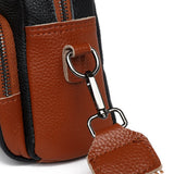 KYLETHOMASW  -  Women Zipper Satchel Bag Genuine Leather Handbag Purse Adjustable Strap Trendy Crossbody Purse Travel Sling Bag Commuting Bag