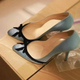 KYLETHOMASW  -  Satin Luxury Designer High Heels Women Bowknot Shallow Elegant Women Shoe Mature Sexy Brand Banquet Party Shoes Female Pumpsle