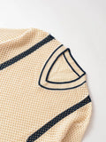 KYLETHOMASW  -  Women Hollow Out Knit Pullover Short Sleeve V Neck Casual Loose Sweater Autumn Tops