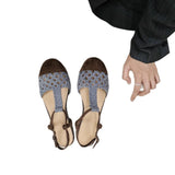 KYLETHOMASW  -  French-style woven head cover breathable sandals for women, 2025 summer new style, casual soft-soled Roman sandals