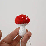 Kylethomasw Fashion Knitting Vegetable Keychain Cute Mushroom Keyrings For Car Keys Creative Knitted Broccoli Keychain For Bag Accessories