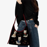 KYLETHOMASW  -  Japanese Sweet Kawaii Dog Print Shoulder Bags Luxury Y2k Aesthetic Letter Design Crossbody Handbags All Match Cute Underarm Bag
