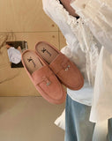 KYLETHOMASW  -  Summer New Style Slippers 2025 Fashion Elegant Versatile Trend Soft Soled Women Slippers Cow Leather Mules Slippers Lady Sandals