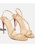 KYLETHOMASW  -  Summer New Multi Color Serpentine Straw Stiletto Sandals Sexy Party Fashion Show 35-43 Large Women's Sandals