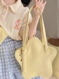 KIylethomasw Star Yellow Y2k Handbag Women Harajuku Pu Leather Chic Solid Jk Shoulder Bag Ladies Retro Cute Lolita Mini Bag Aesthetic