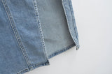 KYLETHOMASW  -  Summer Midi Skirts Vintage Clothes Sexy Skirts For Women Blue Jeans Skirt High Waisted Denim Skirt Split Thigh Denim Skirt