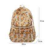 Kylethomasw Women Kawaii Flower Backpacks Teenager Laptop Lady Cute Book Bag Girl Trendy College Backpack Fashion Female Travel School Bags