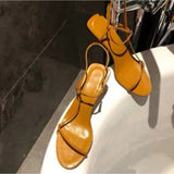 KYLETHOMASW  -  Thin Strap Sandals Women's Summer New with A Single Buckle Strap Womens Shoes Thin Heels with Exposed Toes High-heeled Sandals