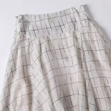 KYLETHOMASW  -  Summer Clothing French Lazy Country Style Irregular Hem Skirt Minimalist Fashion Elegant Plaid Flowing Skirt For Women