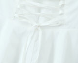 KYLETHOMASW  -  Sexy Backless White Mini Dress Women Deep V Low Waist A-line Elegant Party Dresses Birthday Robe New Vestidos