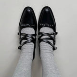 KYLETHOMASW  -  Roman Style Pointed Toe Ladies Shoes 2025 Fashion Mid Heels Rivet Women Single Shoes Elegant Versatile Casual Women Shoes