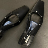 KYLETHOMASW  -  Designer Summer Cover Toe Women Sandals Fashion Party Dress Pumps Ladies Thick Heel Singbacks Mules Shoes