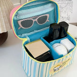 KYLETHOMASW  -  Portable Multi Functional Cute Makeup Bag Large Capacity Cartoon Puppy Handheld Cosmetic Case Zipper Square Lunch Bag Girls