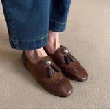 KYLETHOMASW  -  Women Flats Loafers Shoes Designer Casual Mary Jane Summer 2025 Dress Women Sandals Walking Pu Leather Lolitas Round-toed Shoes