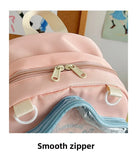 KYLETHOMASW  -  High Capacity School Backpack for Elementary Girls Cute Japanese Ins Style Double Shoulder Bag Breathable Nylon Urban Minimalist
