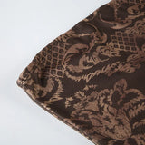 KYLETHOMASW  -  American street retro printed one neck chest revealing short and large style strapless hot girl sexy versatile interior top