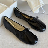 KYLETHOMASW  -  New Retro Women's Shoes Exquisite Soft Leather Casual Shoes for Woman Fashion Ballet Flats Bowknot Shoes Zapatos De Mujer