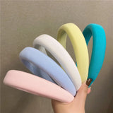 Kylethomasw Sponge Wide-Brimmed Hairband for Women Solid Color Sweet Headband Korean Simple Face Wash Hairband Girl Hair Accessories