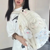 KYLETHOMASW  -  Bear Bone Lace Mochila Spice Girl Backpack High Capacity Bag Original Commuter Mochilas Mujer Y2k Harajuku Bags for Woman