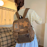 KYLETHOMASW  -  Korean Women Kawaii Ears Backpack Luxury Design Y2k Chic Star Schoolbags for Students Transparent Transparent All Match Ita Bags