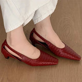 KYLETHOMASW  -  New Women Sandal Shoes Fashion Shallow Slip On Slingback Sandals Flat Heel Dress Sexy Pumps Shoes