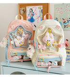 KYLETHOMASW  -  High Capacity School Backpack for Elementary Girls Cute Japanese Ins Style Double Shoulder Bag Breathable Nylon Urban Minimalist