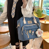 KYLETHOMASW  -  Kawaii Backpack Women Back Pack Cute Mochila Japanese High School Girls Backpack School Bags for Teenage Girls Multi Pockets Sac