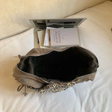 KYLETHOMASW  -  Women's Silver Sequin Crossbody Bag Drawstring Design Shiny Party Evening Casual Shoulder Bag Fashion Sparkly Handbag