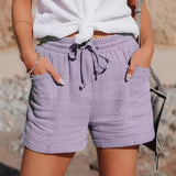 KYLETHOMASW  -  Women's High Waist Wide Leg Shorts Casual Tied Waist Loose Fit mid Age Group Other Fabric Winter Collection
