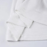 KYLETHOMASW  -  Pure Desire Spicy Girl White Lace Splice Knitted Top Summer Self-built Station New Pleated Slim Fit V-neck T-shirt Women