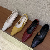 KYLETHOMASW  -  New Women Sandal Shoes Fashion Shallow Slip On Slingback Sandals Flat Heel Dress Sexy Pumps Shoes