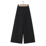 KYLETHOMASW  -  New Arrival Ins Fashion Blogger Retro High Waisted Wide Leg Pants Women Casual Trousers Fashion Ladies Clothes